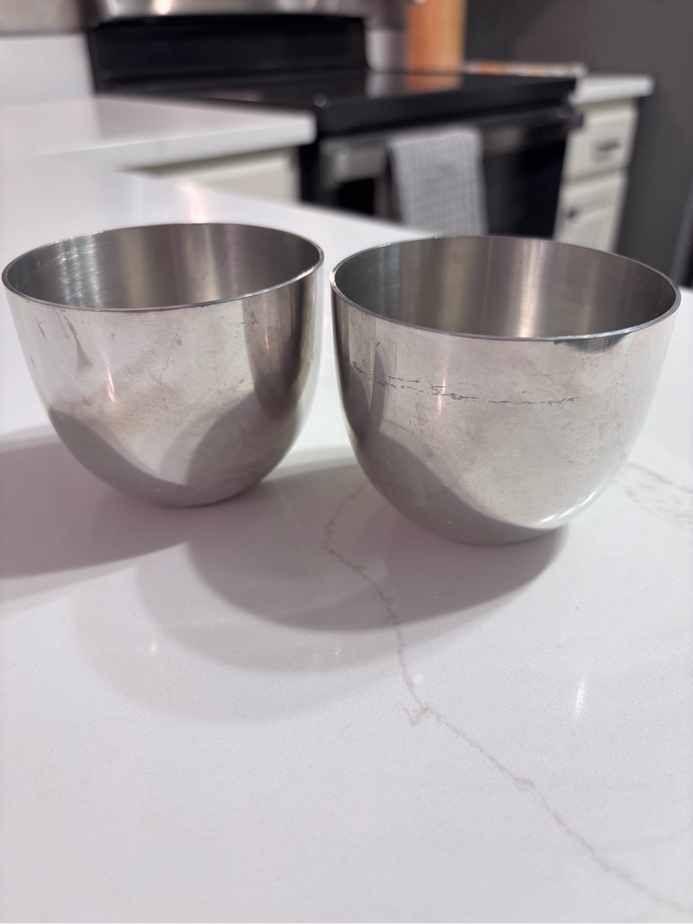 Vintage Stieff Pewter Jefferson Cups P50 Set of 2  Tumblers 3” Colonial Style